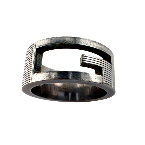 Gucci Abstract G Ring with GG Dust bag and Gucci Box - Size 4.25 - Picture 2 of 13